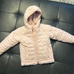 The North Face Girls Mossbud Swirl Reversible Water Repellent Heatseaker Jacket